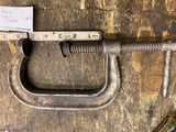 Vtg Armstrong No. 404 heavy-duty forged C-clamp USA Tools Woodworker Machinist