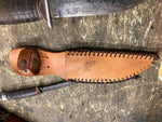 Vtg Schrade-Walden H-15 NY USA Fixed Blade Fighting Hunting 4" Knife & Sheath