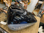 Black Silver GAs fUEL Tank Harley Road King FLHR 2004-2007 Emblems Nice!