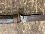 Vtg Western USA Fixed Boot Knife Leather handle Boulder colorado