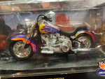 1999 Hot Wheels Collectibles Harley Davidson Softail~ Purple w/Flames 1:10 Scale