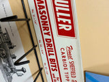 Vtg Fuller masonry drill bit display rack Sign Advertising Hardware Store Tin 60