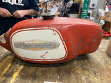 Vtg Harley Aermacchi Leggero M-50 M-65 motorcycle fuel Gas tank Display Art Cave