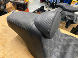 STep Up Seat Harley Touring FLH Street Road Glide Ultra Diamond Stitch Pad 08^