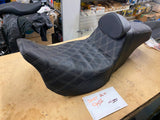 STep Up Seat Harley Touring FLH Street Road Glide Ultra Diamond Stitch Pad 08^