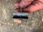 Vtg GEM Micromatic  Single Edge Safety Shaving Razor W Blades Box Travel Size