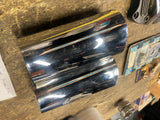 Chrome Front Fork Slider Covers FLH Glide Shovelhead Evo twin Cam Ultra Heritage