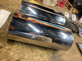 Chrome Front Fork Slider Covers FLH Glide Shovelhead Evo twin Cam Ultra Heritage