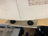 Vtg Seat Pad Harley Panhead shovelhead Acc Sissybar grabrail Backrest white budd