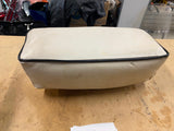 Vtg Seat Pad Harley Panhead shovelhead Acc Sissybar grabrail Backrest white budd