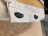 Vtg Seat Pad Harley Panhead shovelhead Acc Sissybar grabrail Backrest white budd