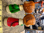 Vtg Japan Figurines Christmas Carolers 60's Decor Pair Paper Mache Collectible!