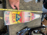 Vtg RC Royal Crown Soda Pop Sign Bottle Cardboard Advertising 1940's 23" Survivo