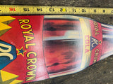 Vtg RC Royal Crown Soda Pop Sign Bottle Cardboard Advertising 1940's 23" Survivo