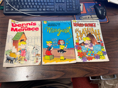 Vintage 1950s-70s Lot Of 3 Dennis The Menace Comic Books Hawaii