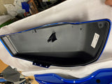 Left Blue Burst Saddlebag LId Harley Street Road Glide FLH Touring OEM 2024 T/o