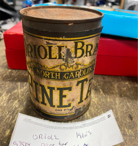 1920s Rare Oriole Brand NC Pine Tar Vtg Baseball Bat Coating Babe Ruth Dimaggio!