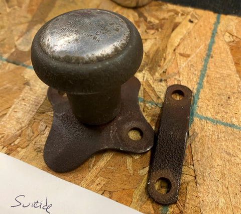 VTG IRRIGATION PUMP CO. TRACTOR AUTO TRUCK HOT ROD STEERING WHEEL SUICIDE KNOB