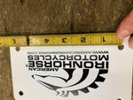 American Ironhorse License Plate Sign Advertising Dealer collectible Chopper!
