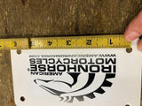 American Ironhorse License Plate Sign Advertising Dealer collectible Chopper!