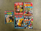 Vintage 1970s Lot of 5 Marvel SGT. Fury Comic Books