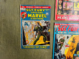 Vintage 1970s Lot of 5 Marvel SGT. Fury Comic Books