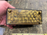 1930's Art Deco Italian Marble Brass Cigarette Case Trinket Box Fancy Jewelry!