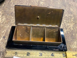 1930's Art Deco Italian Marble Brass Cigarette Case Trinket Box Fancy Jewelry!