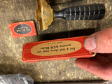 Vtg  30's GEM Jr Gold Safety Razor Shaving Single Edge Bakelite Handle orig box