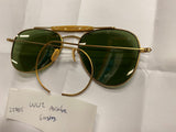 Vtg WW2 Fighter Pilot Aviator Airplane SunGlasses Green Lens Shooting Field Gear