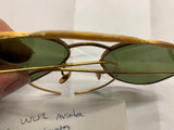 Vtg WW2 Fighter Pilot Aviator Airplane SunGlasses Green Lens Shooting Field Gear