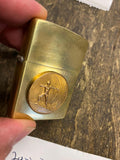 Solid Brass Zippo Cigarette Lighter Sagitarius 2000 Collectible