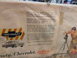 Vtg 1956 Chevy Chevrolet Advertising Ad Poster Sign Convertible Tri five