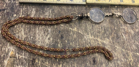 Antique Victorian Gold Filled Karat Lorgnette Opera Glasses Ornate Fashion Socia