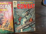 Vintage 1960s Made In USA Lot Of 2 Dell Comics War Stories Famous Indian Tribes