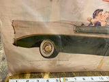 Vtg 1956 Chevy Chevrolet Advertising Ad Poster Sign Convertible Tri five