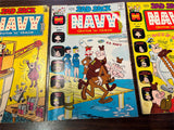 Vintage 1972-73 Lot Of 3 Harvey Comics Sad Sack Navy Comic Books