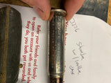 Schrader Tire Pressure Gauge New York NY 1909 Vtg Auto Truck Leather Acc Tool!