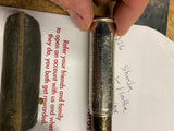 Schrader Tire Pressure Gauge New York NY 1909 Vtg Auto Truck Leather Acc Tool!