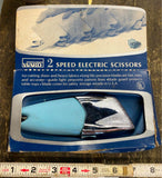 Montgomery Ward 2 Speed Electric Scissors Orig Box Vtg Needlework Quilting Sewin