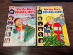 Vintage 1970s Harvey Comics Lot Of 2 Richie Rich Dollars And Cents Comic Books