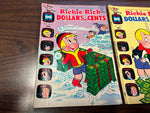 Vintage 1970s Harvey Comics Lot Of 2 Richie Rich Dollars And Cents Comic Books