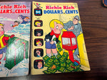 Vintage 1970s Harvey Comics Lot Of 2 Richie Rich Dollars And Cents Comic Books