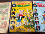 Vintage 1970s Harvey Comics Lot Of 3 Richie Rich Millions Comic Books