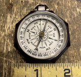 Vtg Taylor Magnapole Belt Pocket Watch Compass Bakelite Octagon Hiking Maritime
