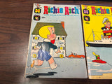 Vintage 1960s Harvey Comics Lot Of 3 Richie Rich The Poor Little Rich Boy Comics