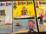 Vintage 1960s Harvey Comics Lot Of 3 Richie Rich The Poor Little Rich Boy Comics