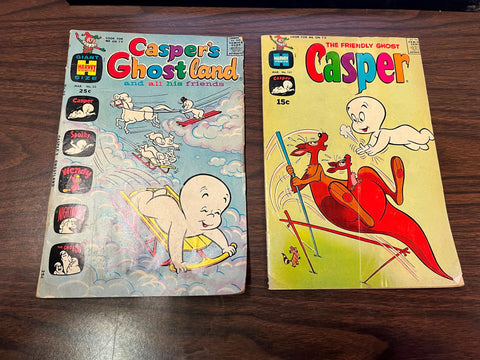 Vintage 1970s Harvey Comics Lot Of 2 Casper The Friendly Ghost Comics