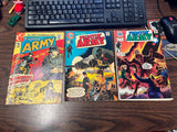 Vintage 1970s Charlton Comics Lot Of 3 Fighting Army Comic Books