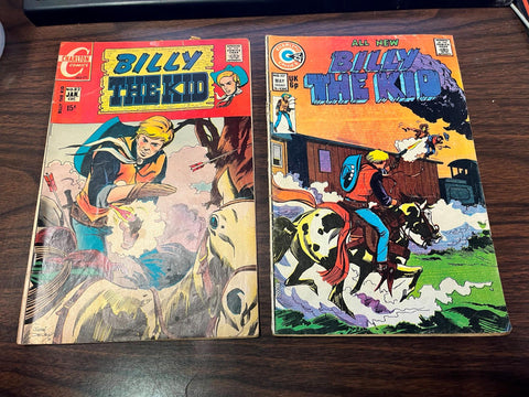 Vintage 1970s Charlton Comics Lot Of 2 Billy The Kid Comic Books